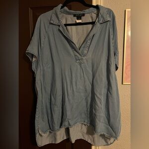Denim top 2X